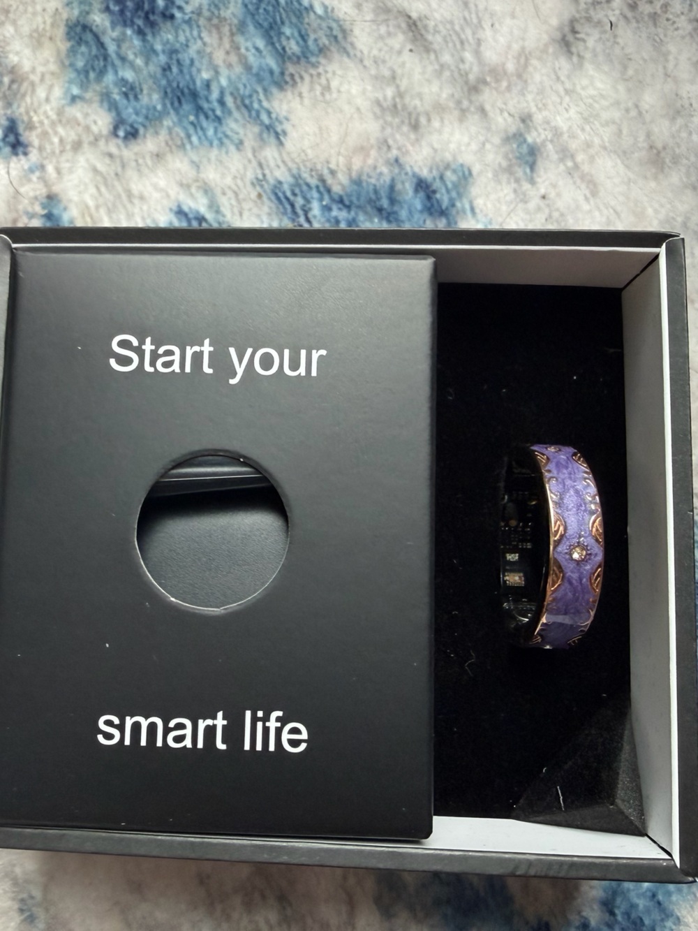 Purple Smart Ring - Slim Decorative Band